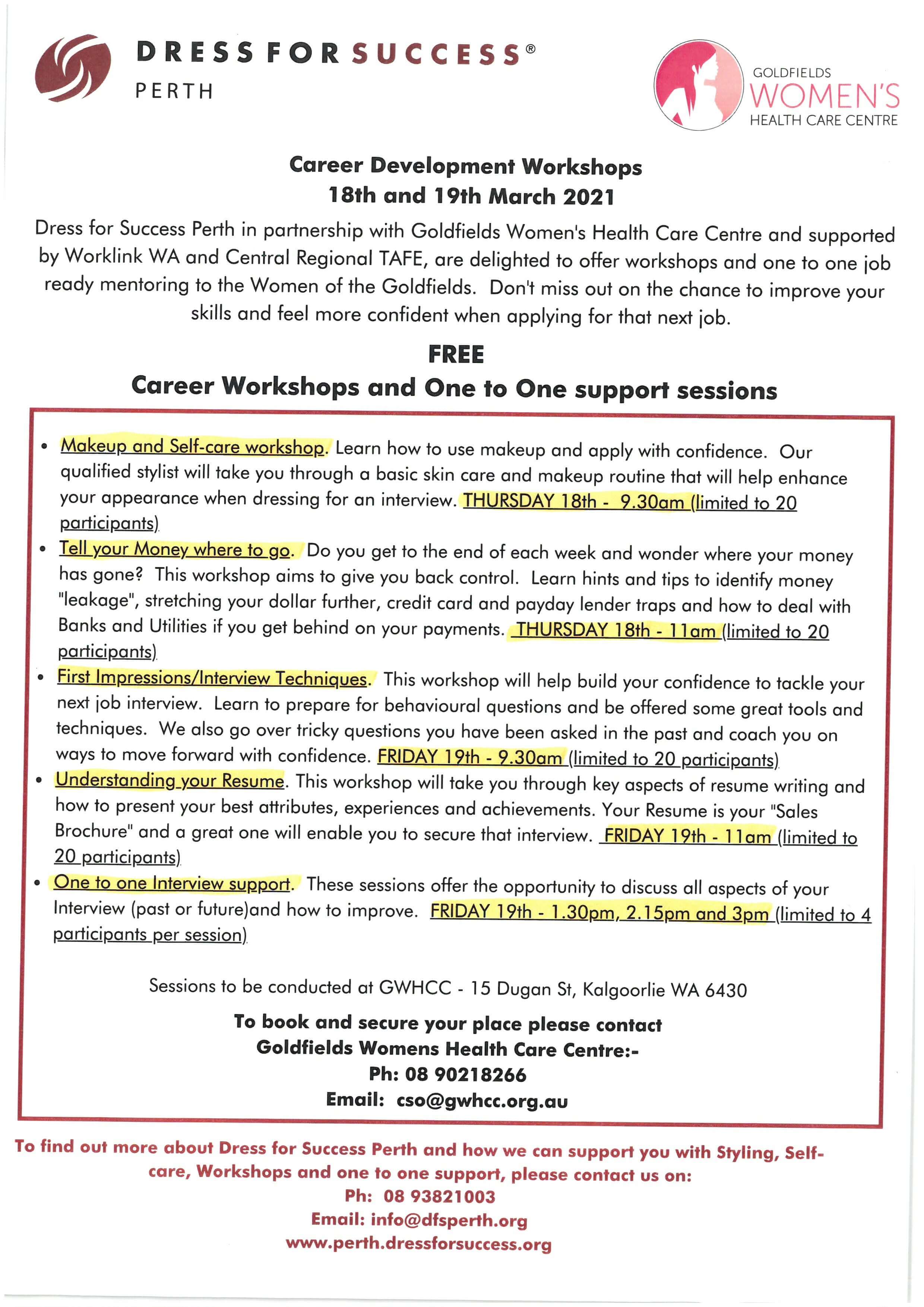 One to One Interview Support - 2.15pm