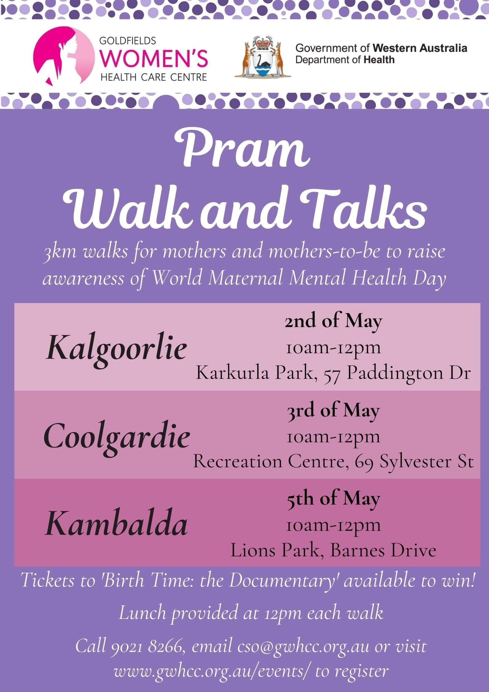 KAMBALDA Pram Walk and Talks