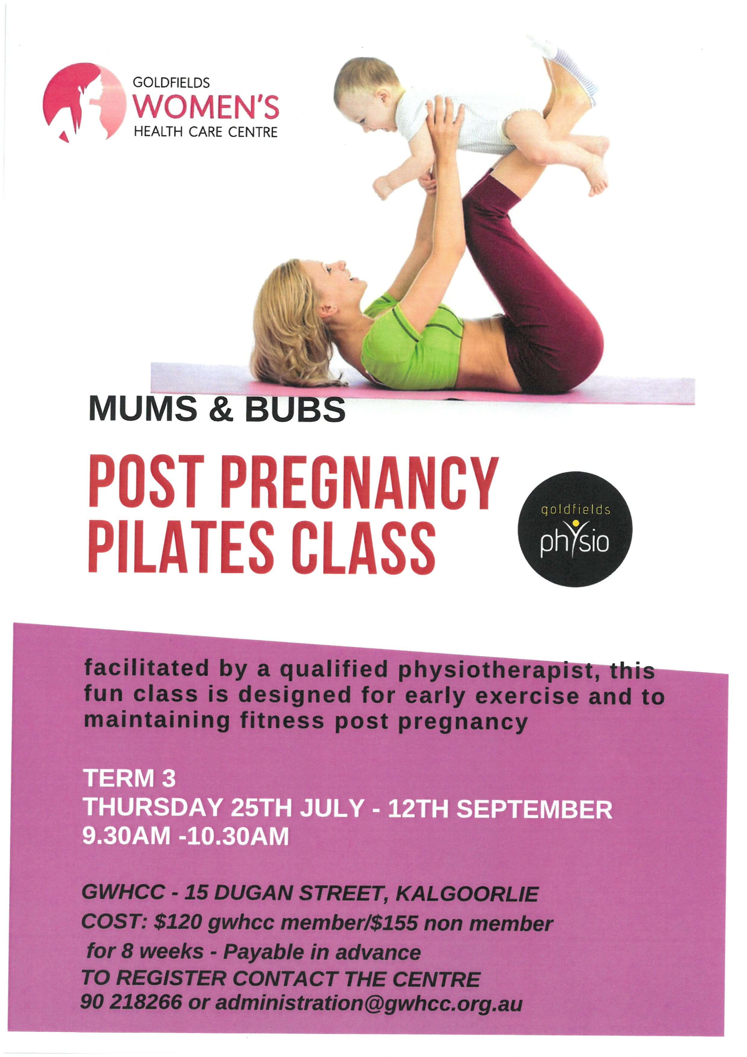 Mums & Bubs Post Pregnancy Pilates